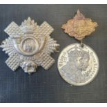 Assaye Cap Badge and Edward VII Coronation Medal