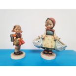 Two Vintage Goebel Figurines - Mother's Darling and Schoolgirl