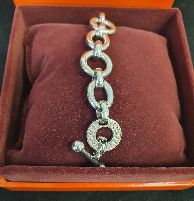 Old Florence Silver Bracelet in Original Box, weight 39.5g - Image 2 of 3