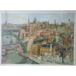 Memories of Newcastle Limited Edition Print (415/950) by Martin Stuart Moore, framed, signed, glazed