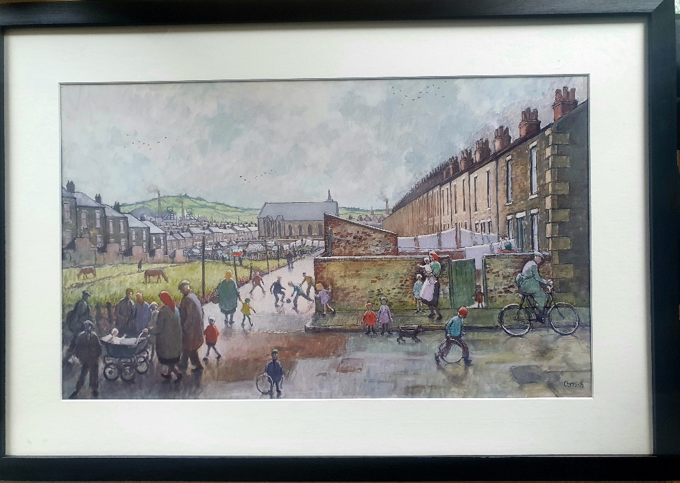 Norman Cornish Framed and Mounted Open Edition Print titled "Mount Pleasant - Summer". - Image 2 of 2