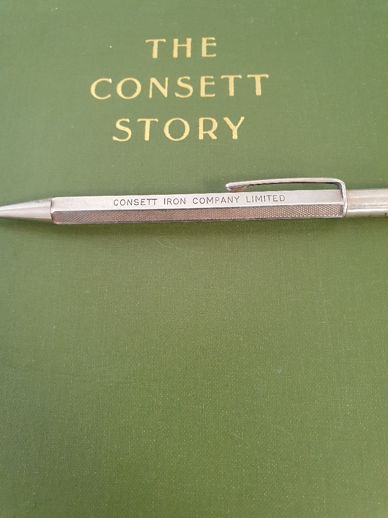 Silver Propelling Pencil Stamped Consett Iron Works together with a Rare 1963 Consett book (2) - Image 4 of 6