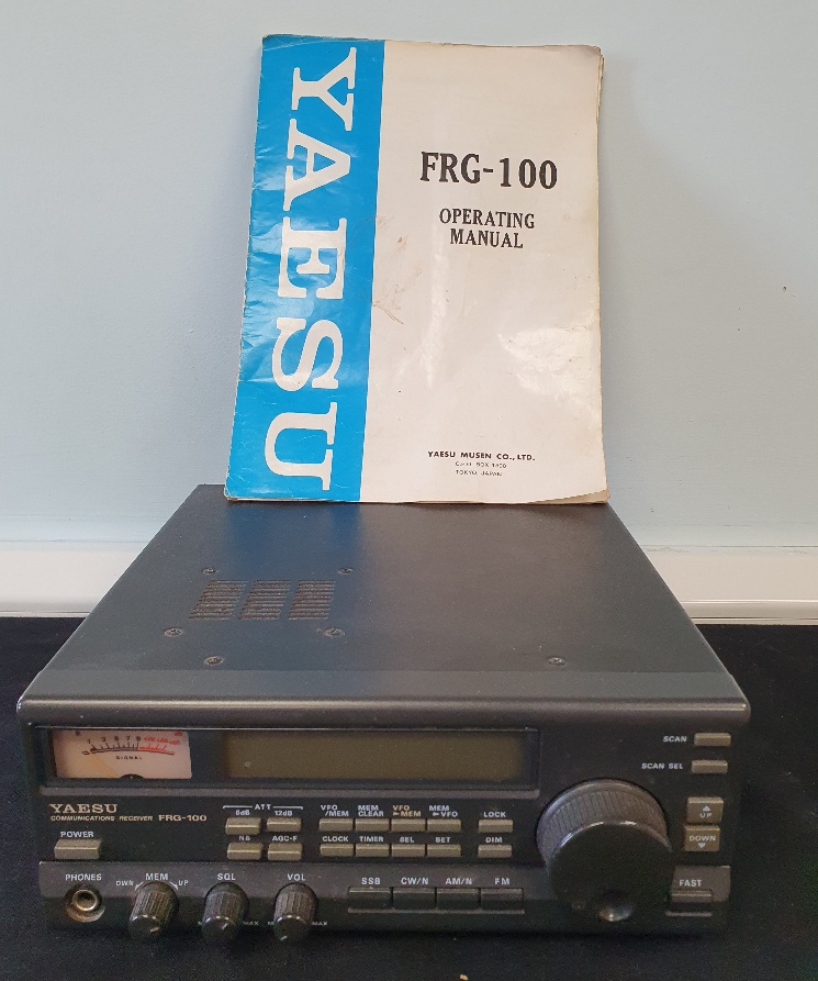 Yaesu FRG-100 Radio Receiver with Instruction Manual (Untested)