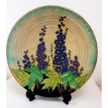 Art Deco Painted Crown Devon Plate for Fieldings