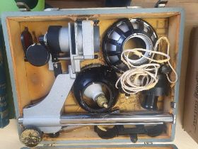 Vintage Russian Zenith Photographic Enlarger with original case.  Untested.