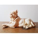 Rare and Beautiful Dog de Bordeaux Antique German Porcelain Figurine impressed 4297. Size is 6.5 in