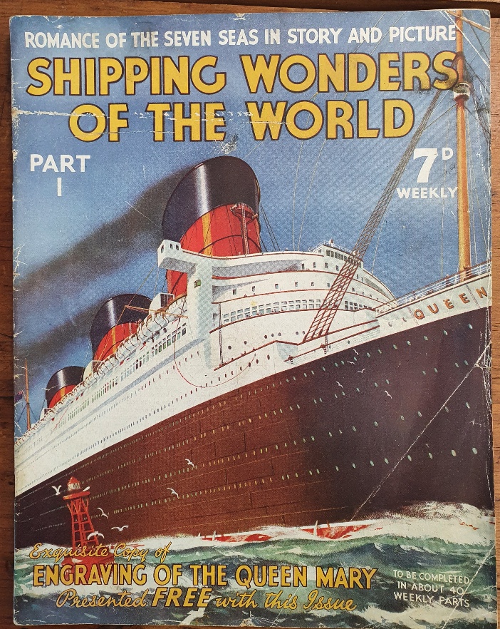 An almost complete set of Shipping Wonders of the World magazines from the 1930s. Issues 20, 222 an