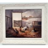 Donna Crawshaw (b 1960) Original Framed and Signed Oil of a Farm Barn Scene,