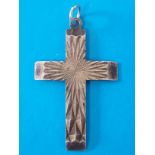 Georg Jensen Silver Diamond Cut Cross Pendant. Stamped Silver GJ Ltd. Free UK Postage on this Lot.