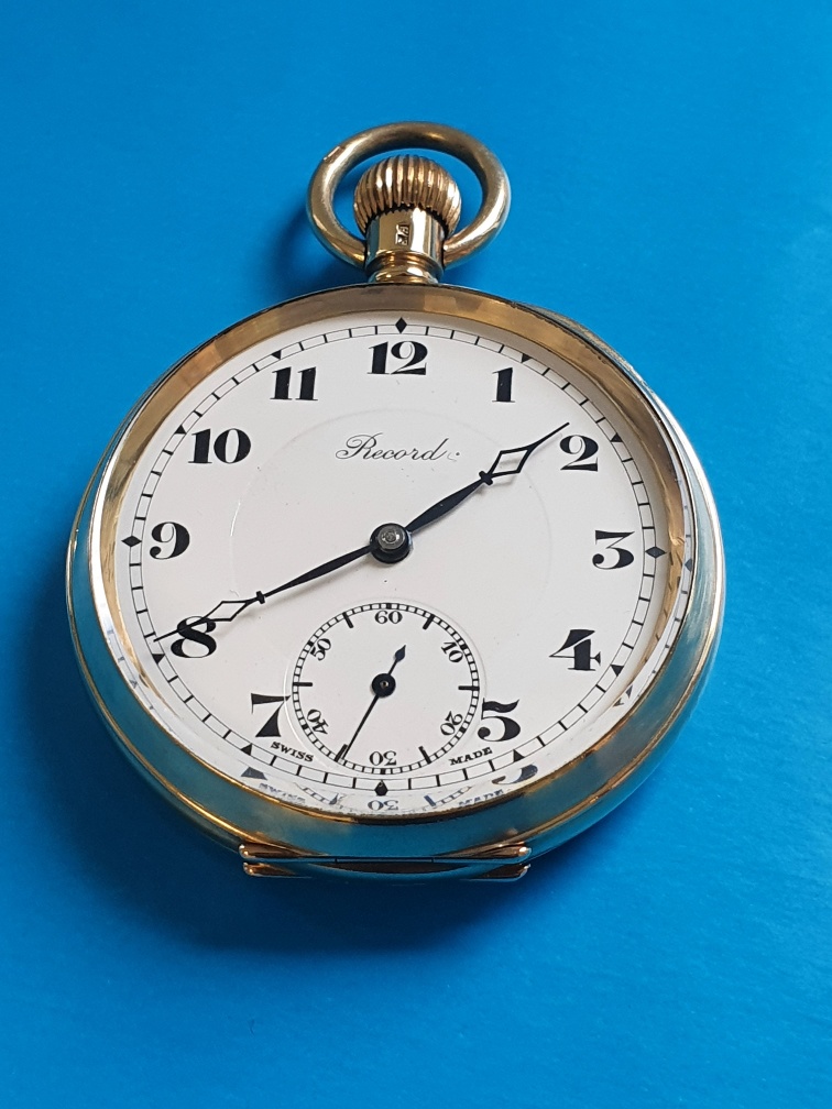9ct Gold Record Pocket Watch in working order with weight of 87.05g. Free UK Postage on this Lot - Image 4 of 4