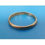 22ct Gold Plain Wedding Band, Weight 1.7g. Size L. FREE UK POSTAGE.