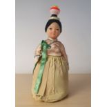 Vintage Chinese Doll Figure with Clockwork Mechanism