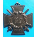 World War 1 Bronze Cross for Valour, marked KM&F
