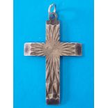 Georg Jensen Silver Diamond-Cut Cross Pendant. FREE UK POSTAGE.