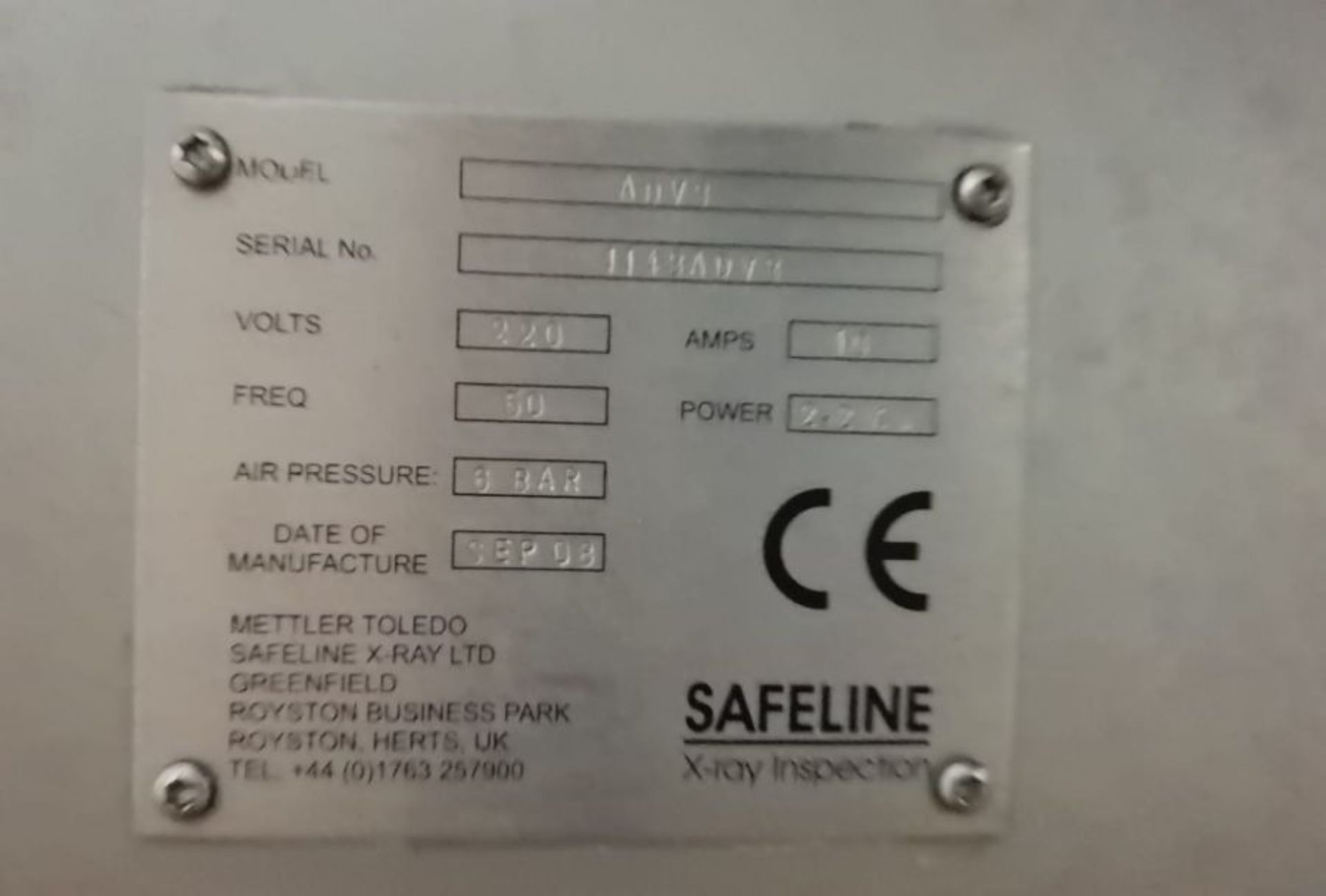 SAFELINE X-RAY MACHINE - Image 4 of 4