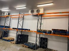 9 X BAYS OF TWO TIER PALLET RACKING