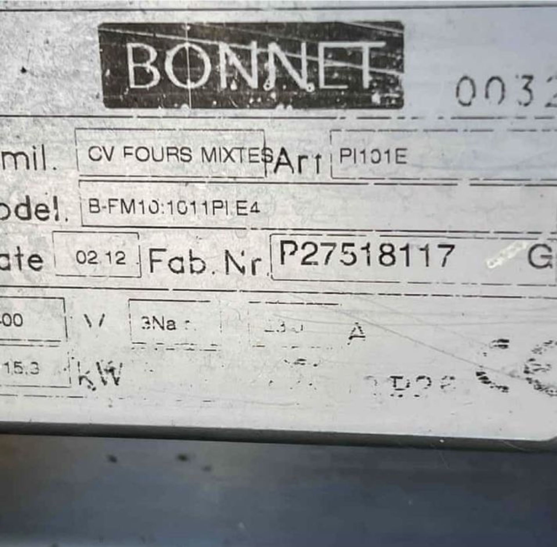 BONNET ELECTRIC OVEN - Image 4 of 5