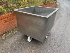 5 EXTRA LARGE STAINLESS STEEL TOTE BINS