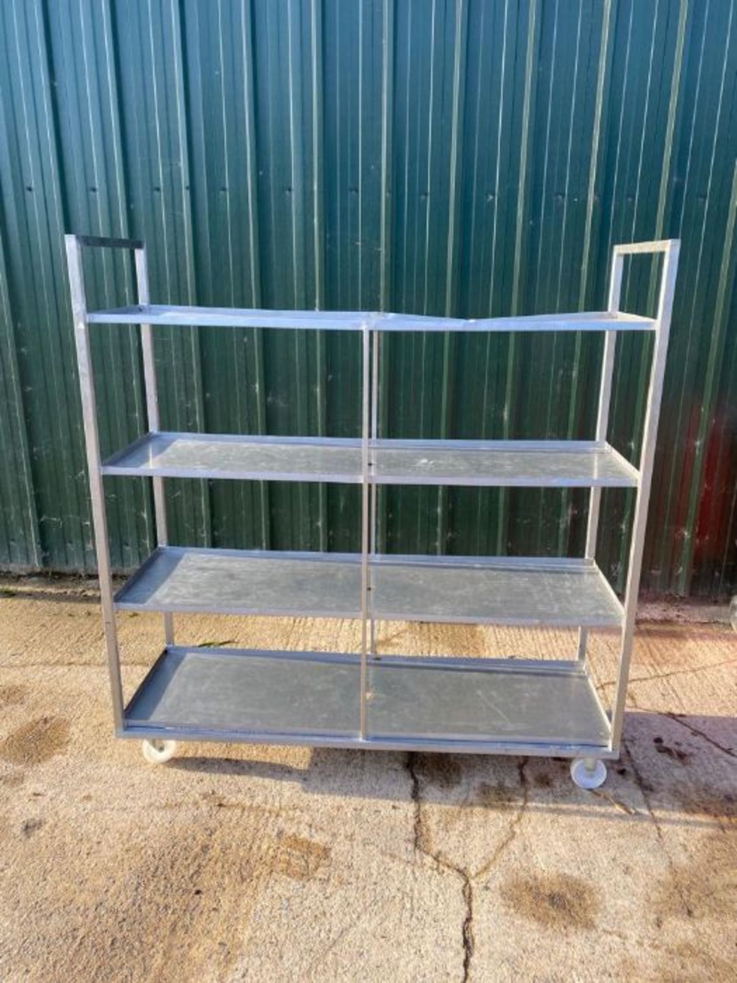 MOBILE STAINLESS STEEL TROLLEY