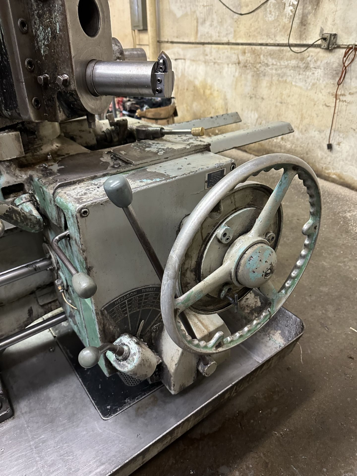 WARNER & SWASEY 2A M-3470 TURRET LATHE, 40 HP, 4-3/4" THROUGH HOLE, S/N 2289922, 18" 3-JAW CHUCK - Image 10 of 18