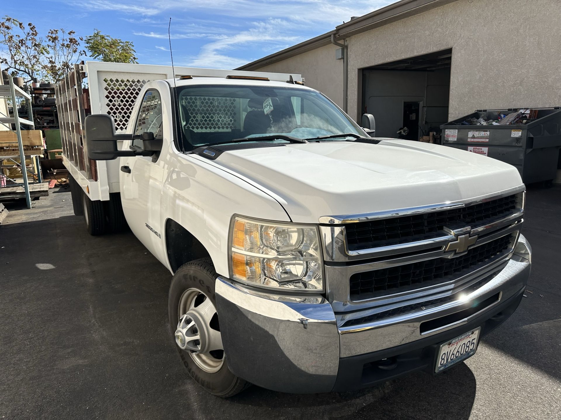 2009 CHEVY 3500 HD 12' STAKE BED TRUCK, GASOLINE, STANDARD CAB, APPROX. 52,587 MILES, VIN: - Image 8 of 30