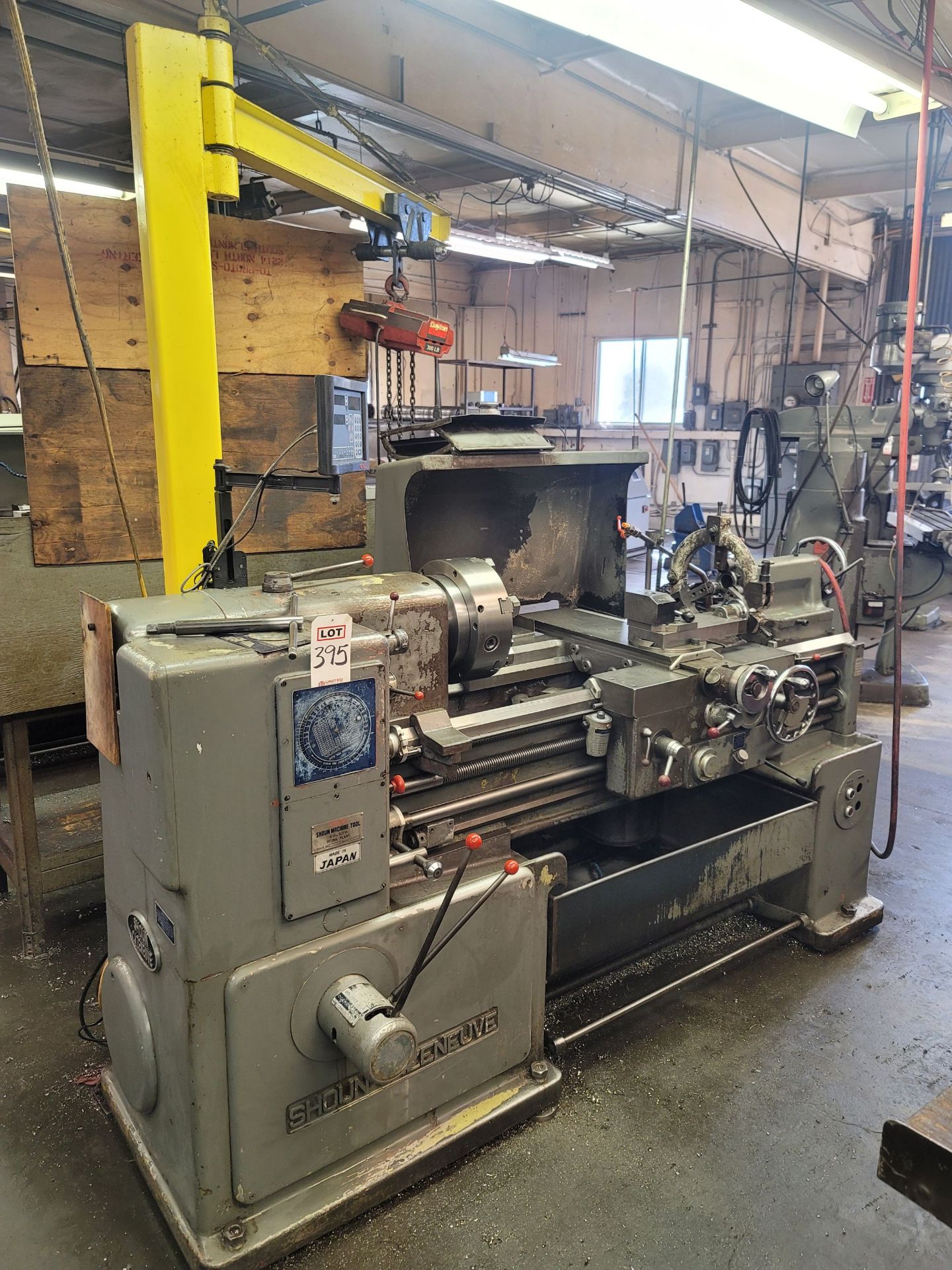 SHOUN-CAZENEUVE ENGINE LATHE, 18" X 40", 2-AXIS DRO, 12" 6-JAW CHUCK, 1-3/4" THROUGH HOLE,