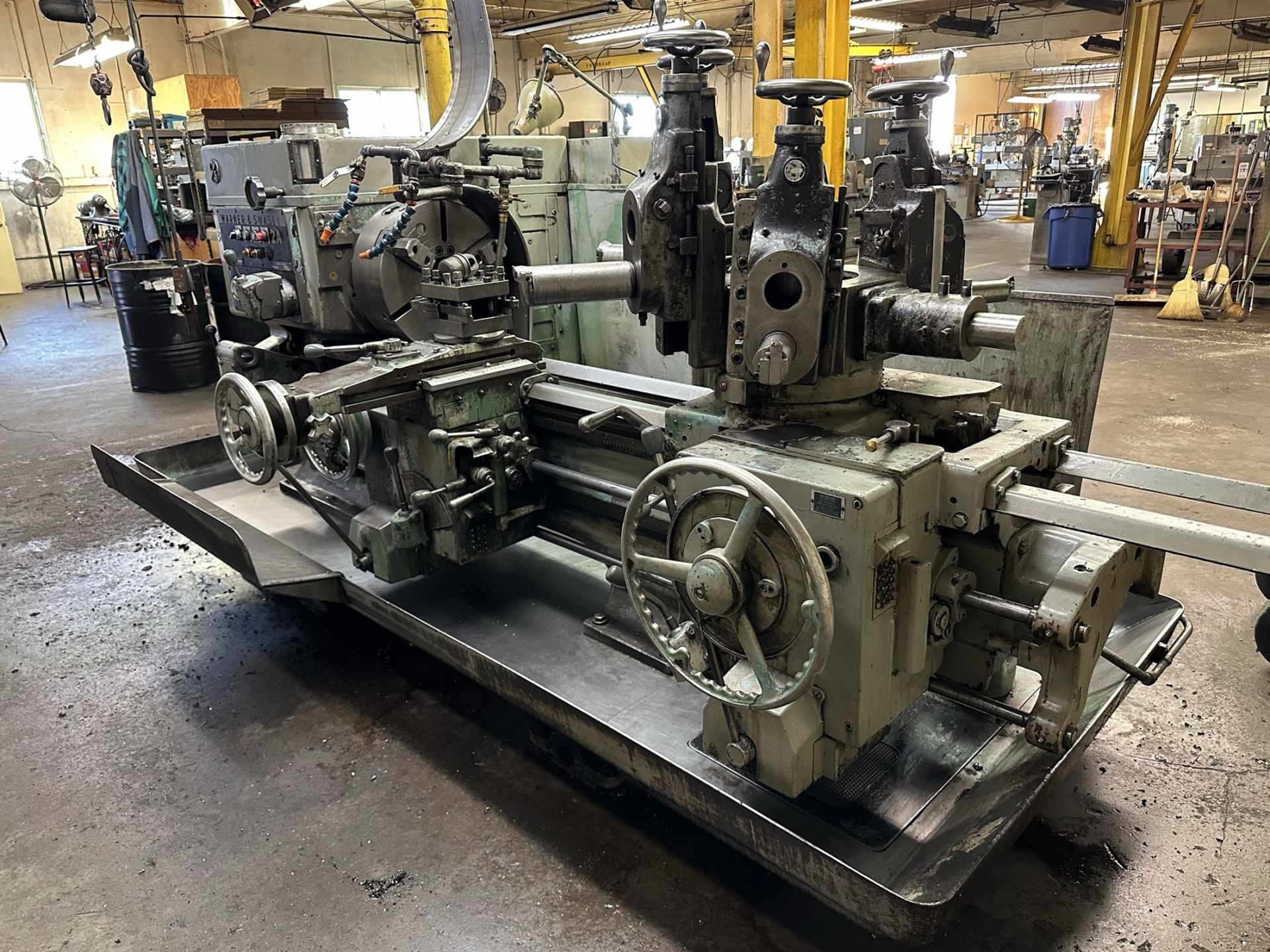 WARNER & SWASEY 2A M-3470 TURRET LATHE, 40 HP, 4-3/4" THROUGH HOLE, S/N 2289922, 18" 3-JAW CHUCK
