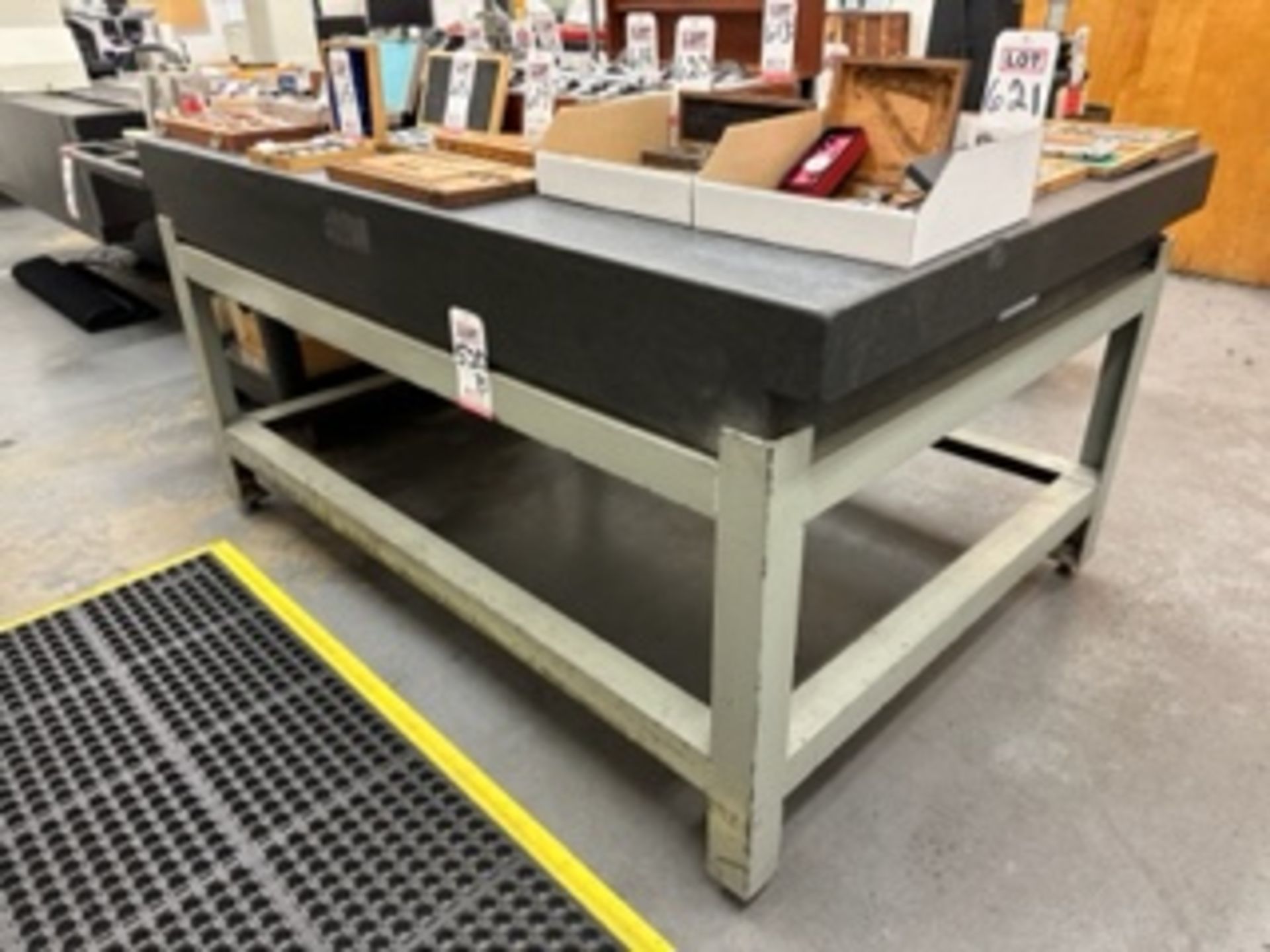 GRANITE SURFACE PLATE, 6' X 4' X 8", W/ STAND