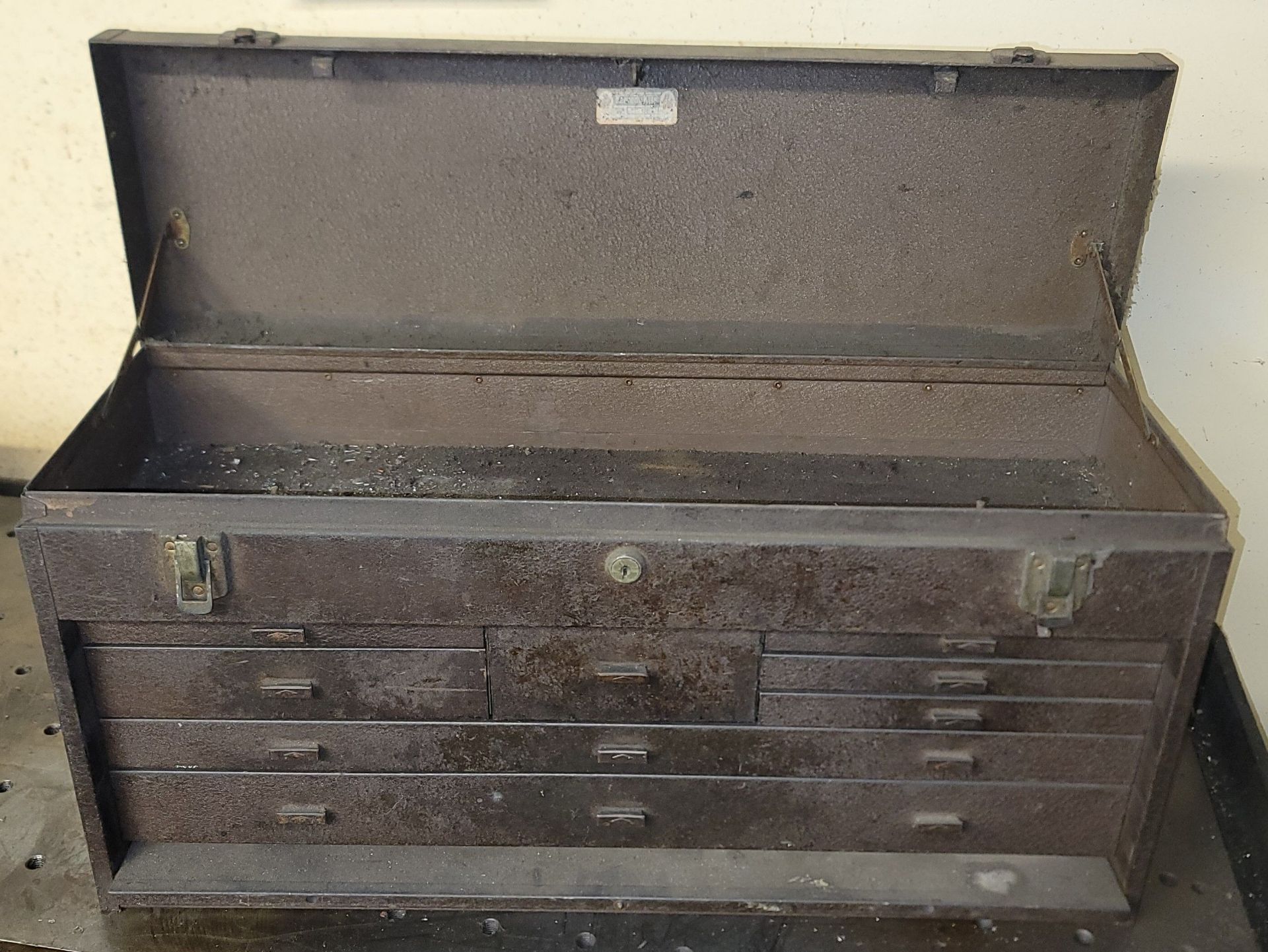 KENNEDY MACHINIST'S TOP BOX TOOLBOX, EMPTY, BOX IS LOCKED OPEN, NO KEY - Image 2 of 2