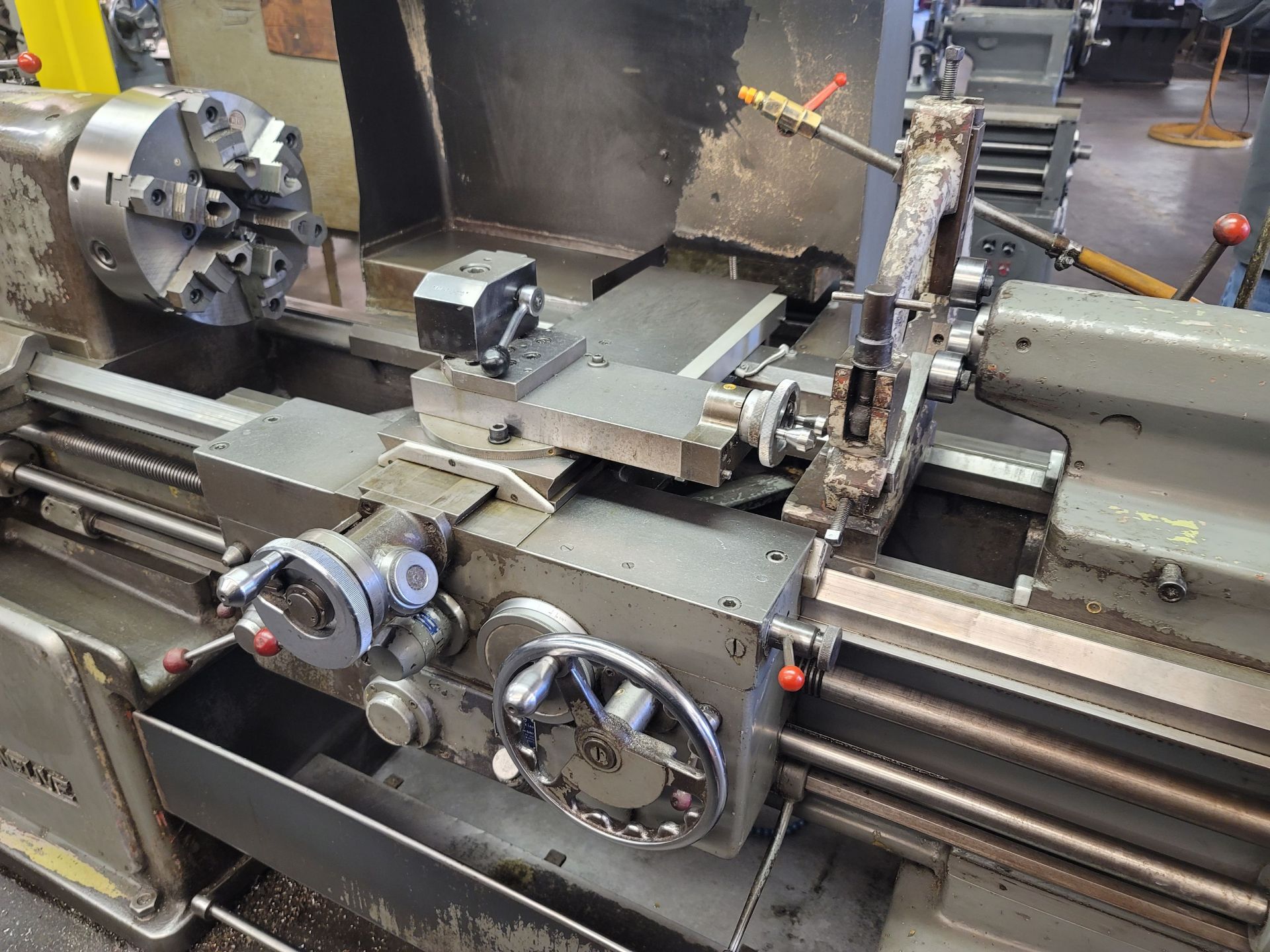 SHOUN-CAZENEUVE ENGINE LATHE, 18" X 40", 2-AXIS DRO, 12" 6-JAW CHUCK, 1-3/4" THROUGH HOLE, - Image 4 of 6