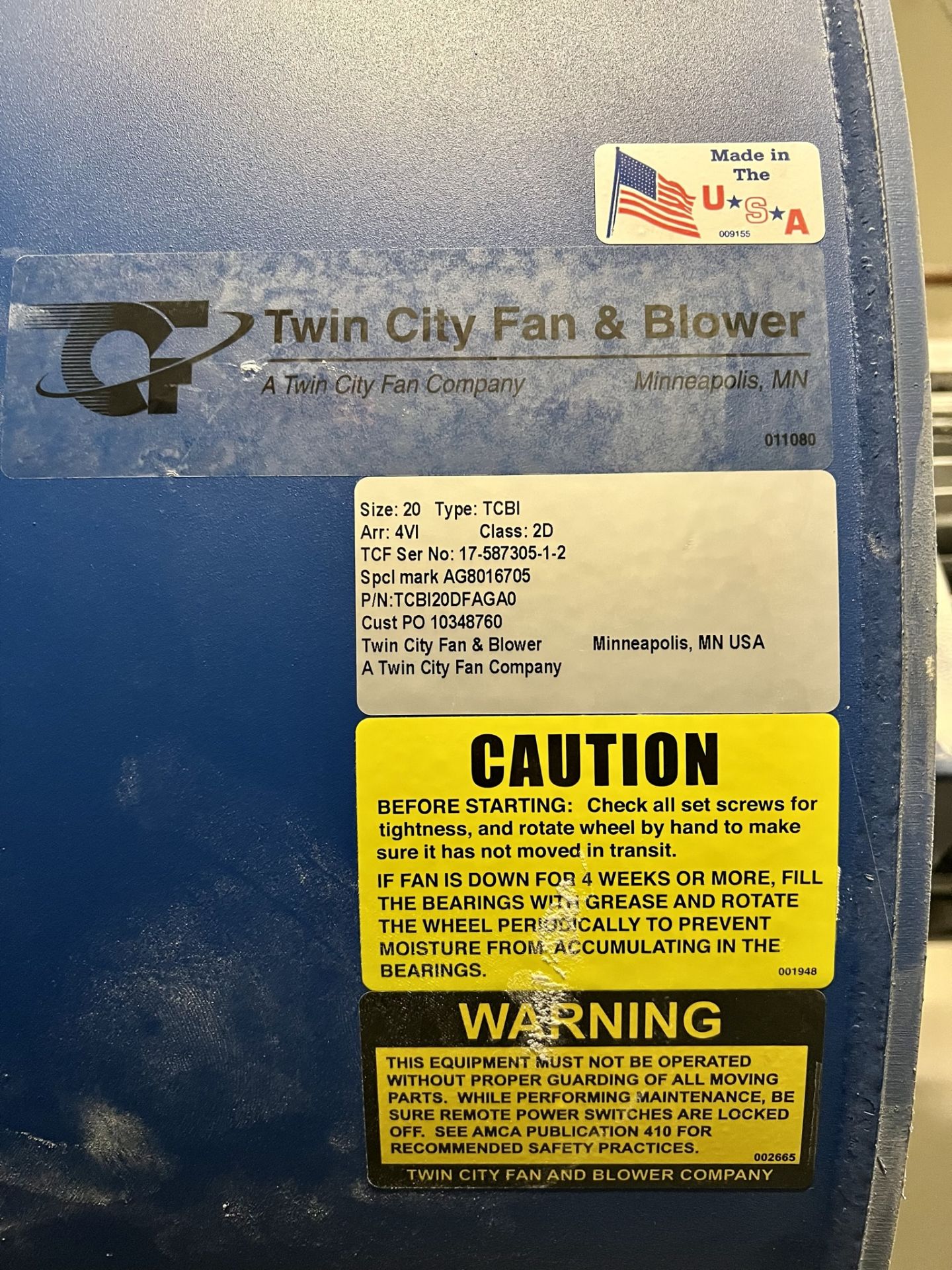 DONALDSON TORIT DOWNFLO EVOLUTION DOWNFLOW DUST COLLECTOR, MODEL DFE2-8, SIZE 20, S/N 11861466-L1-1 - Image 3 of 5