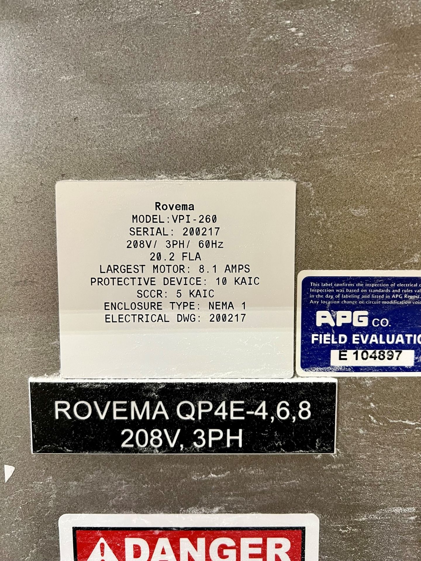 ROVEMA VPI-260 VERTICAL FORM & SEAL BAGGER, BAG SIZE RANGE 60MM-260MM WIDTH, 40MM-340MM LENGTH, - Image 28 of 28