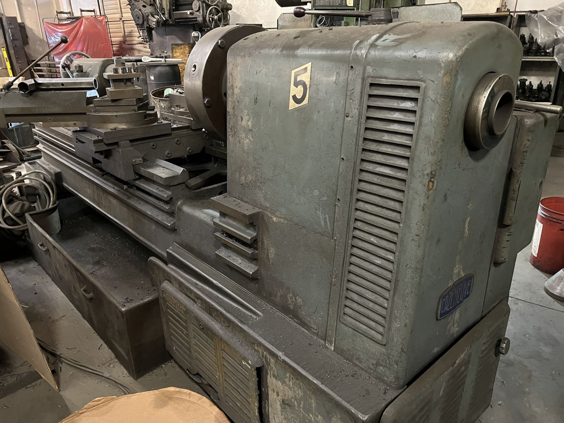 CAZENEUVE HB36 ENGINE LATHE, 26" X 60 CC, 15" 3 JAW CHUCK, 3" HOLE THRU, TAILSTOCK - Image 9 of 10