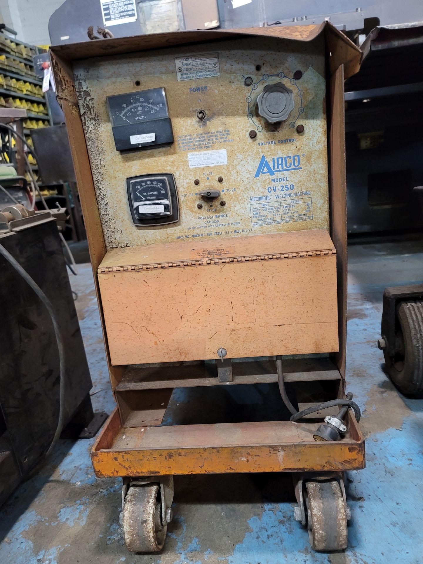 AIRCO CV-250 WELDING POWER SOURCE, CODE: 0175, STOCK NO. 1346-7007, S/N RG710221 - Image 2 of 5