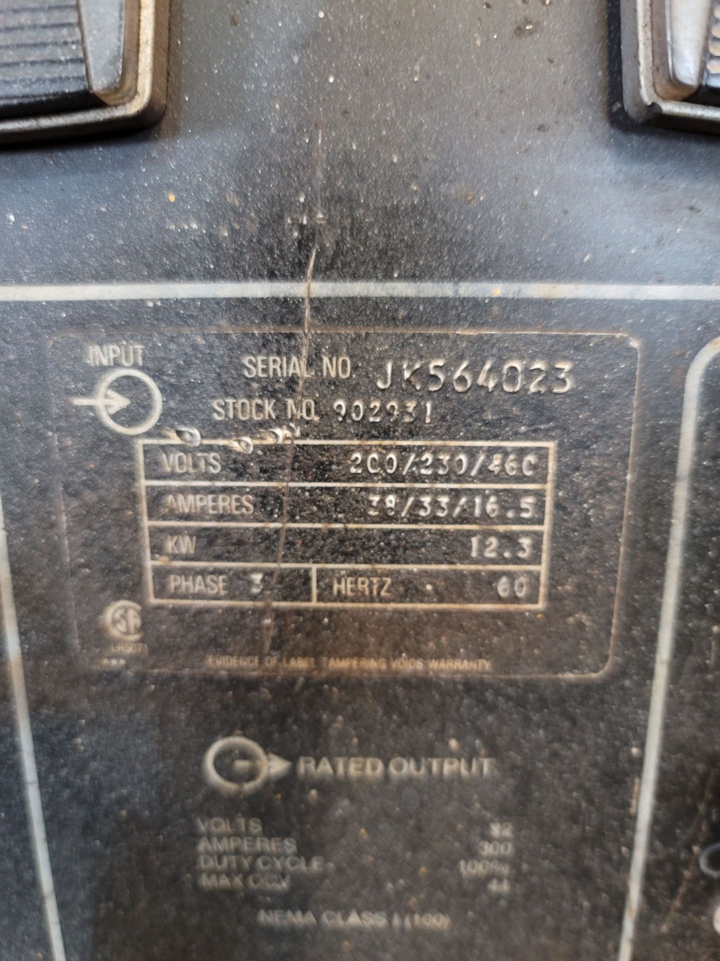 MILLER CP-300 CV-DC WELDING POWER SOURCE, STOCK NO. 902931, S/N JK564023, W/ MILLER MILLERMATIC S- - Image 3 of 5