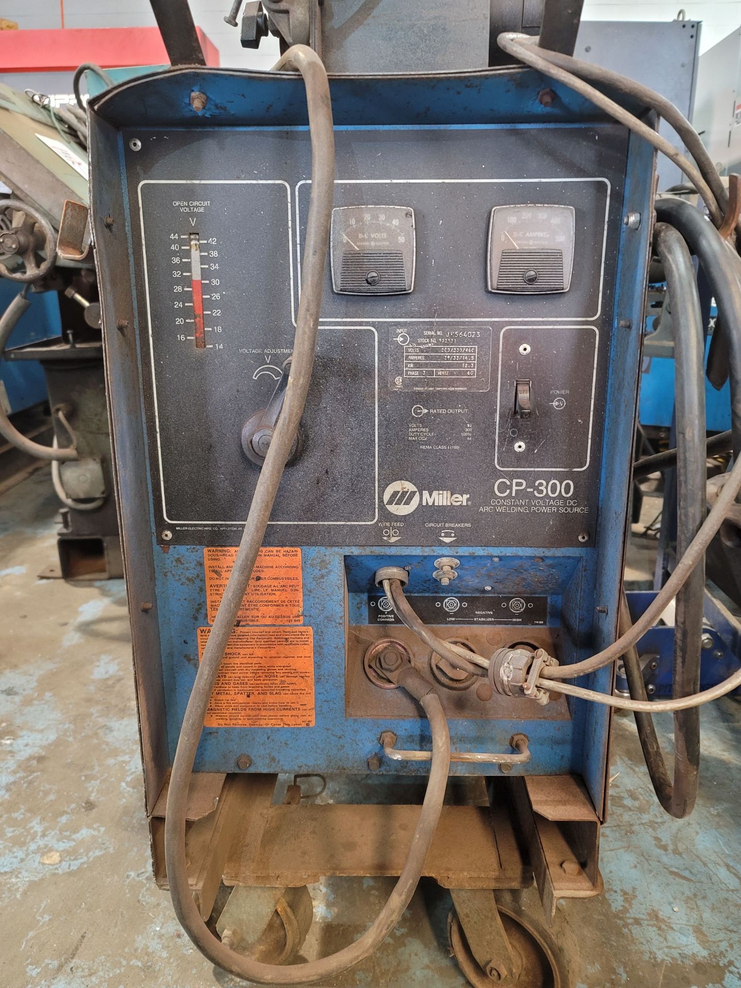 MILLER CP-300 CV-DC WELDING POWER SOURCE, STOCK NO. 902931, S/N JK564023, W/ MILLER MILLERMATIC S- - Image 2 of 5