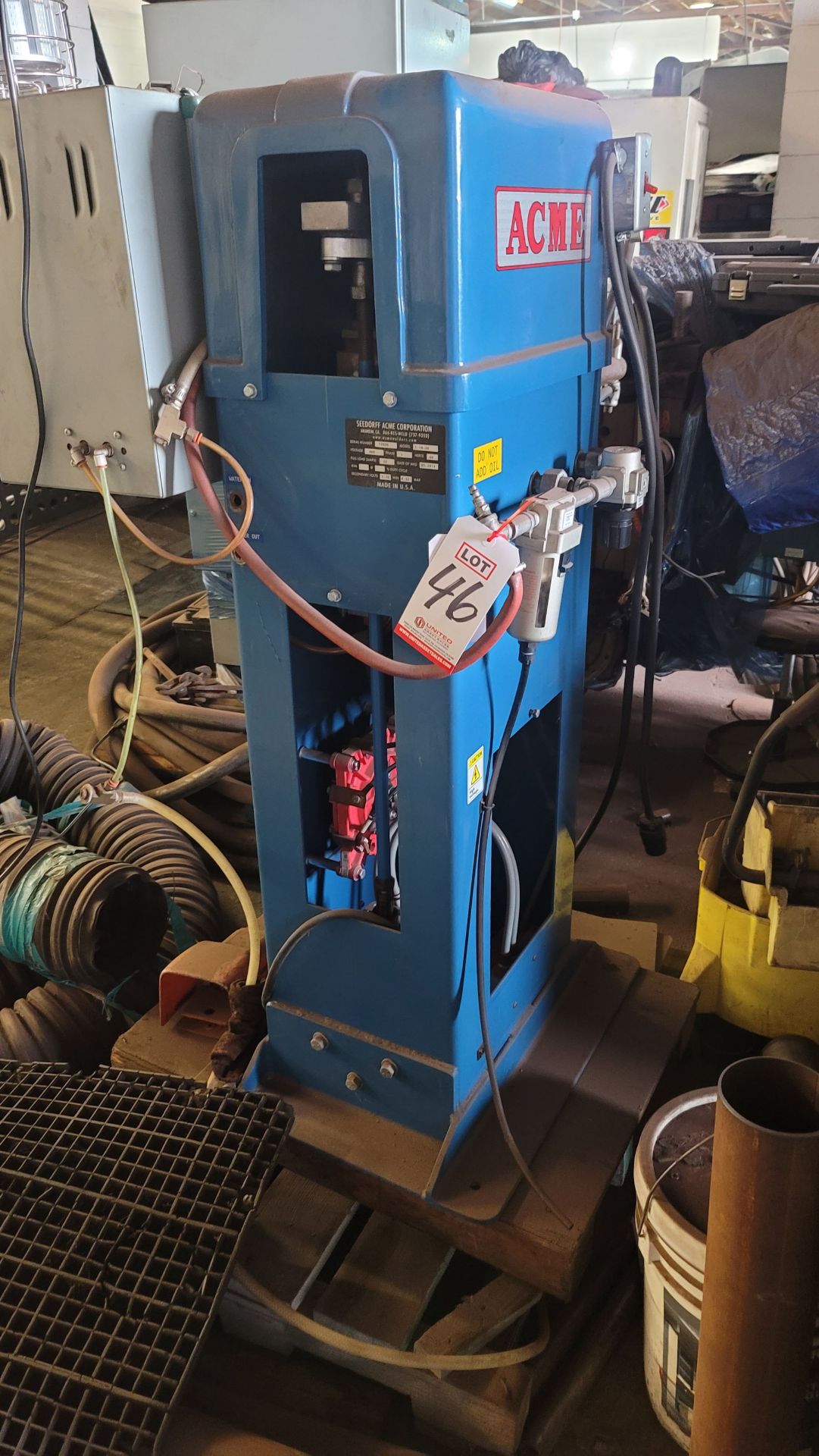 ACME (SEEDORFF ACME CORP) 20 KVA ROCKER TYPE SPOT WELDER, MODEL 1-18-20, 460V/SINGLE PHASE/60 HZ,