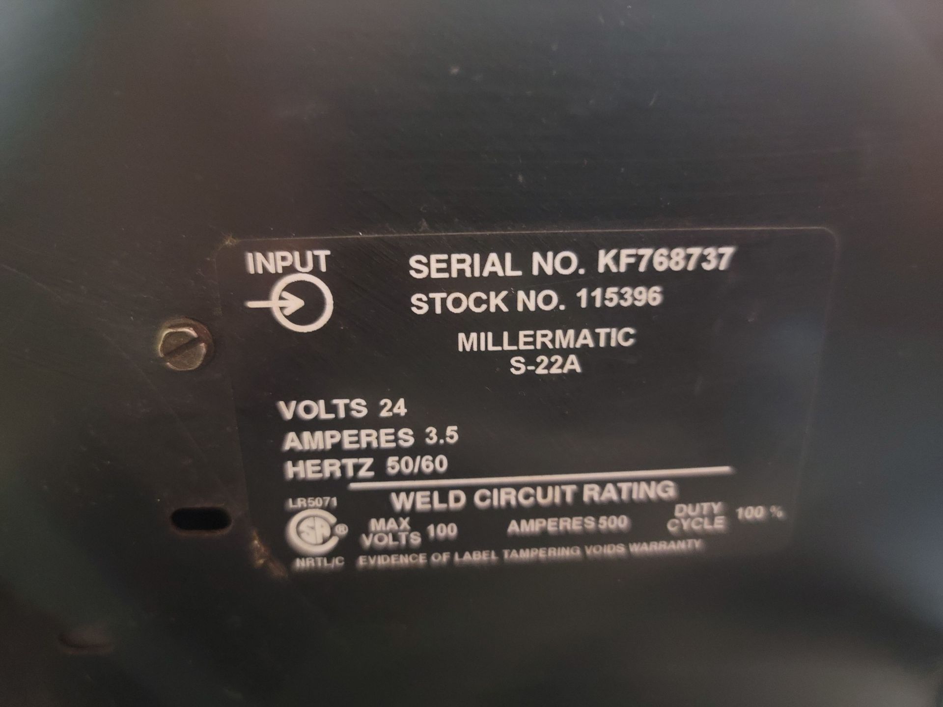 MILLER DIMENSION 452 MULTIPROCESS WELDING POWER SUPPLY, STOCK NO. 903255, S/N KJ209486, W/ MILLER - Image 6 of 6