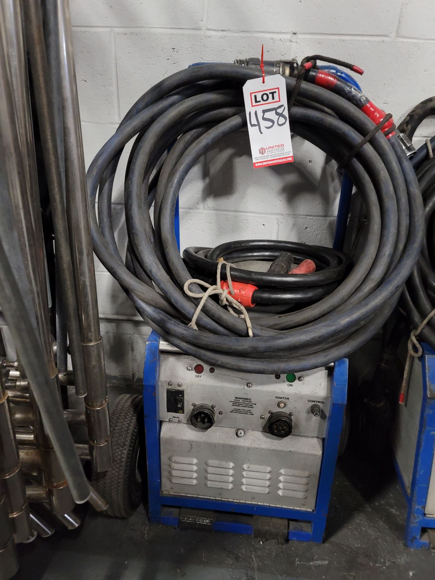 CINEMILLS SQUARE WAVE BALLAST FOR HMI LIGHTING FIXTURES, MODEL MB-12KV, W/ ELECTRIC CABLING