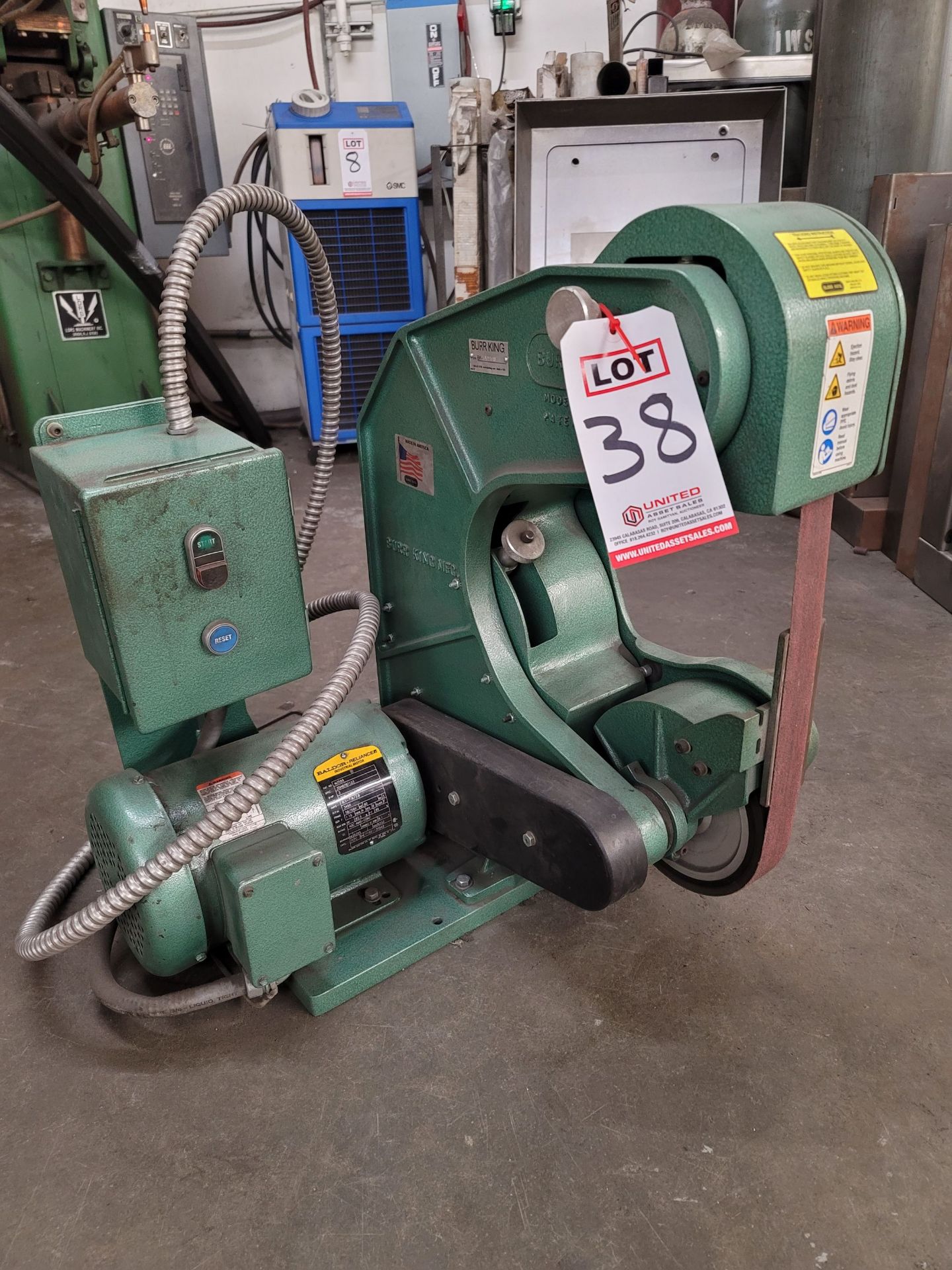 BURR-KING 1-1/2" X 60" BELT GRINDER, MODEL 760