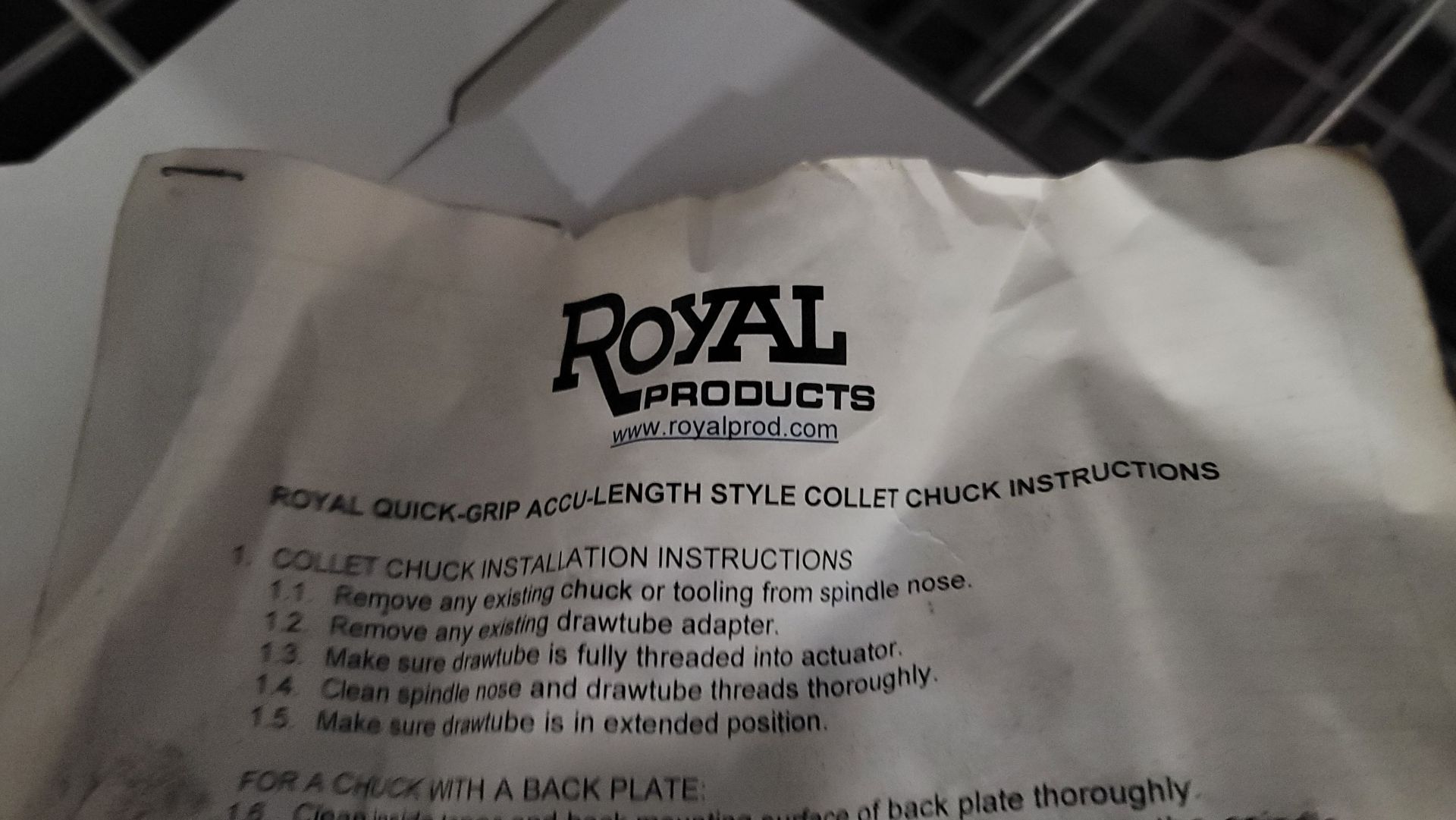 ROYAL PRODUCTS QUICK-GRIP ACCU-LENGTH STYLE COLLET CHUCK, AS PICTURED - Image 2 of 2