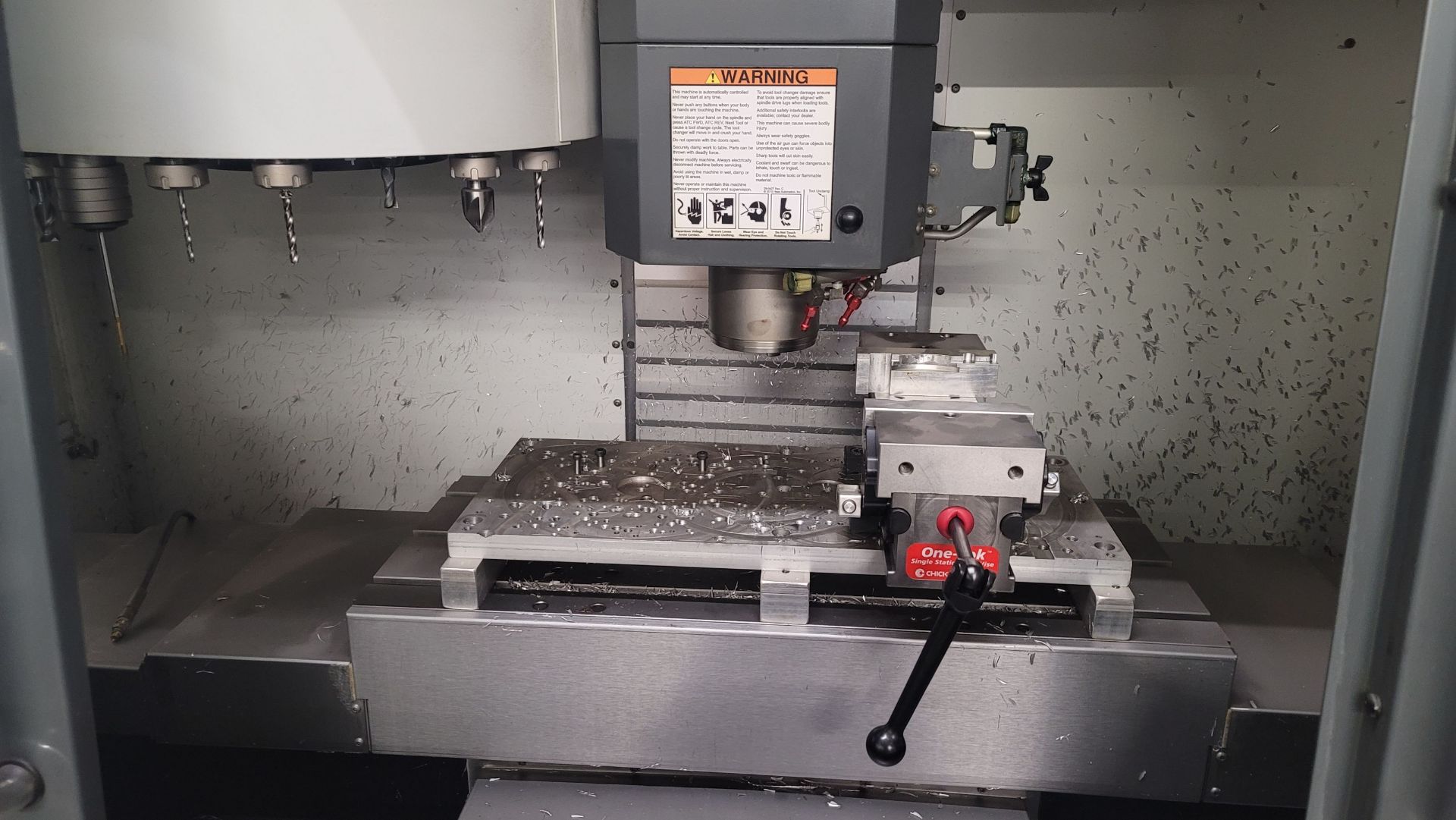 2014 HAAS VF-2 VERTICAL MACHINING CENTER, XYZ TRAVELS: 30" X 16" Y 20" Z, 36" X 14" TABLE, 24 ATC, - Image 8 of 11