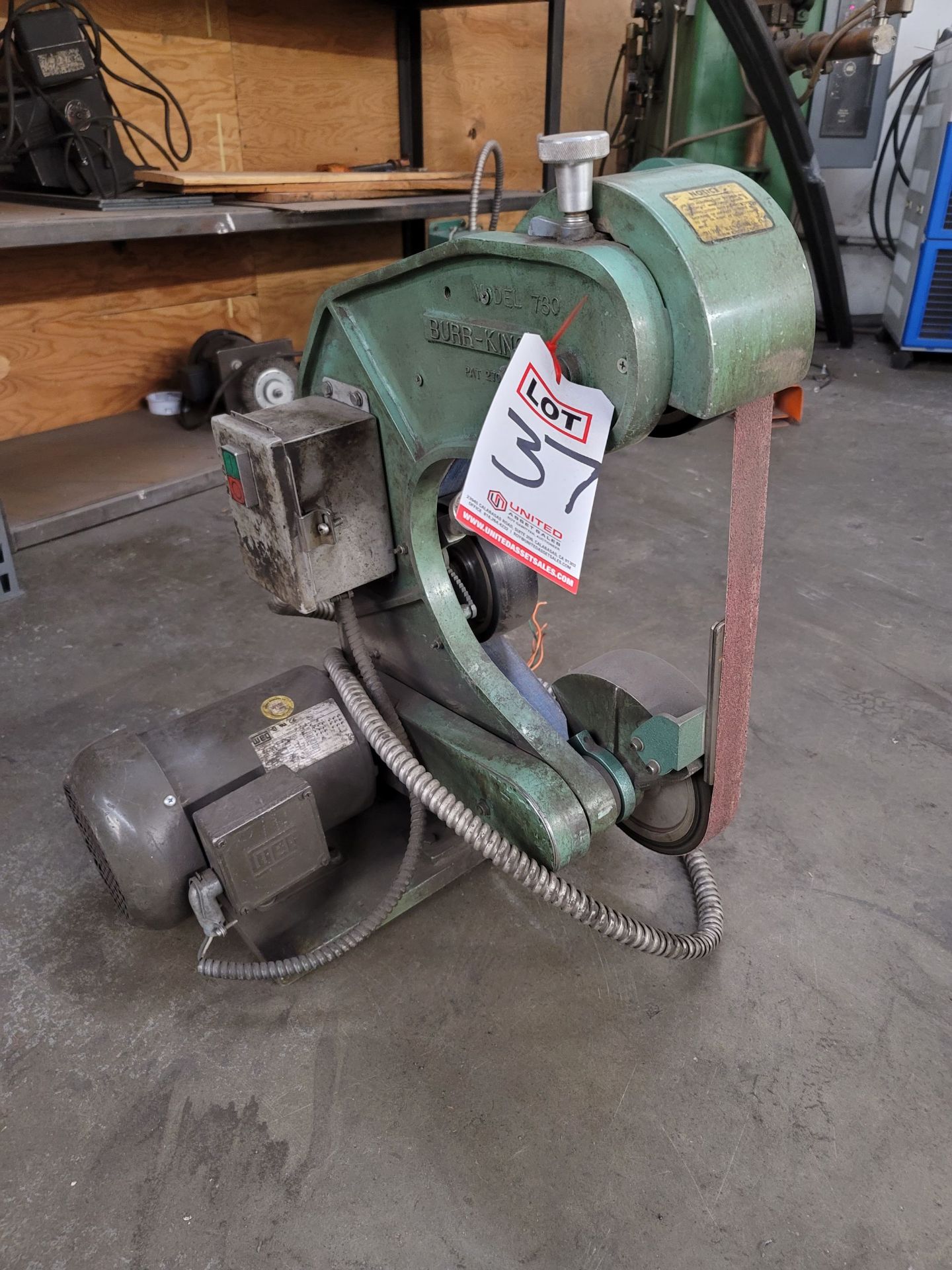 BURR-KING 1-1/2" X 60" BELT GRINDER, MODEL 760