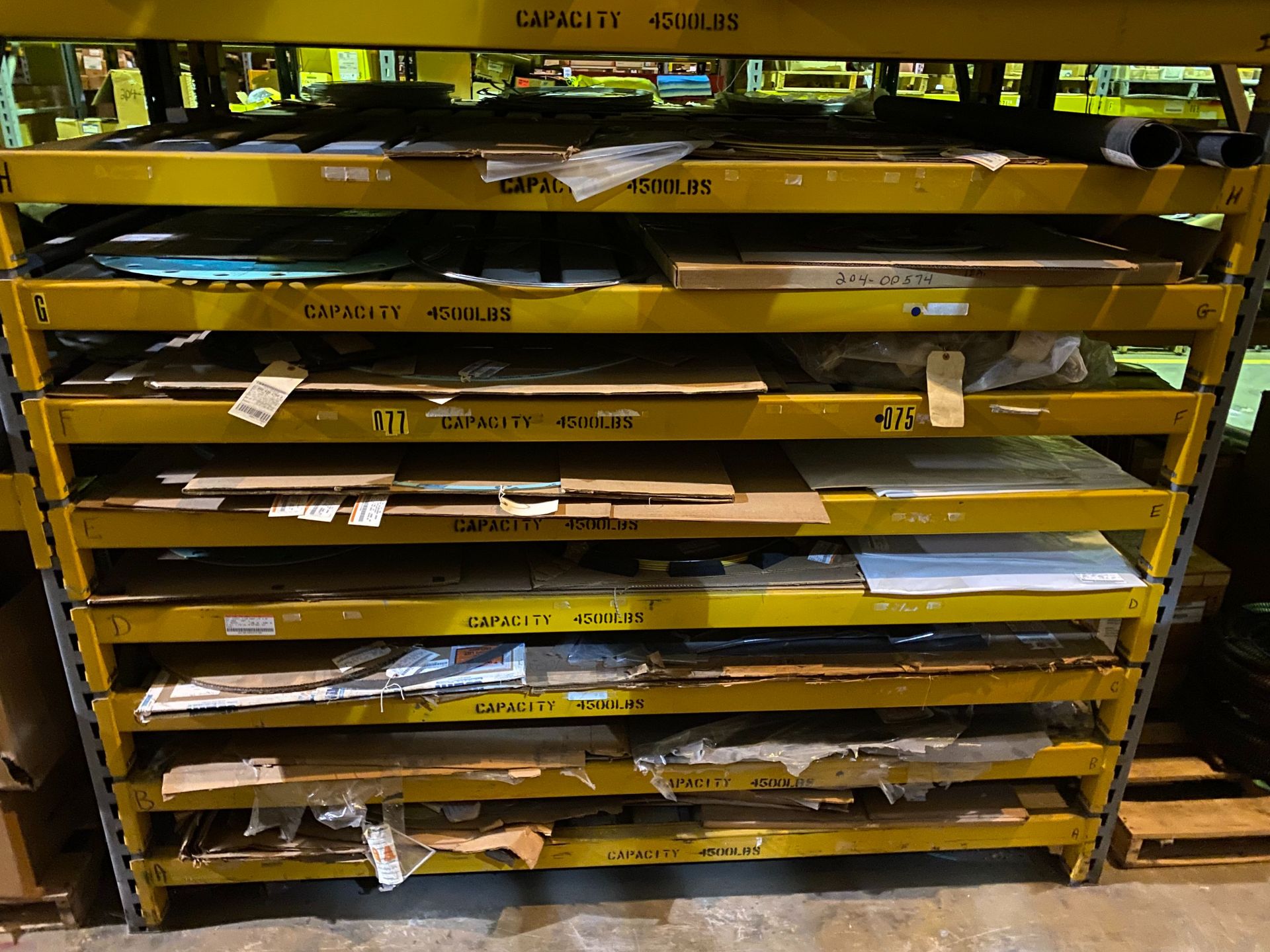 (9) PALLETS OF MAINTENANCE & REPAIR PARTS ON (5) PALLET RACK SHELVES, ALSO (8) SHELVES OF GASKETS (