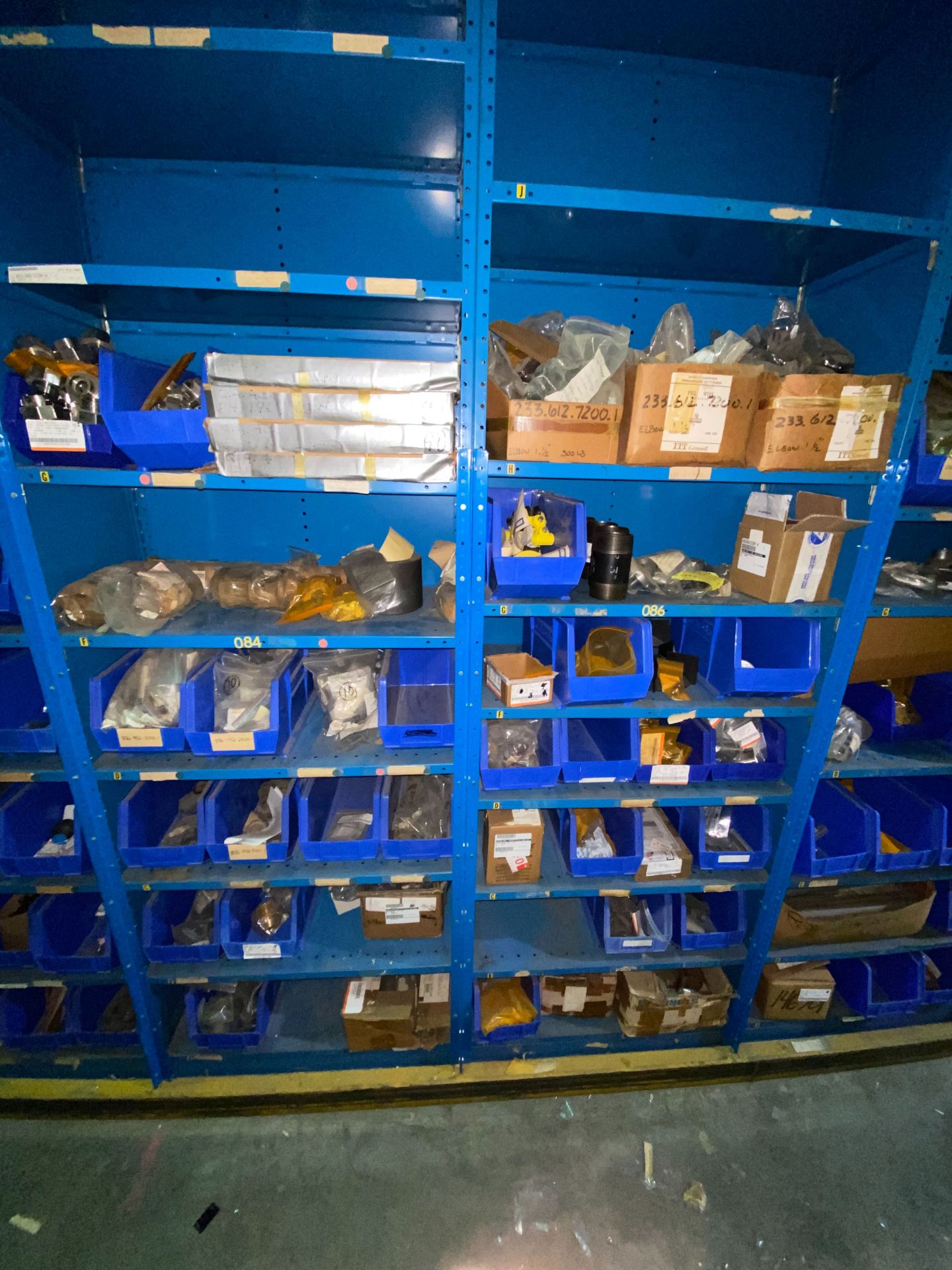 REMAINING PARTS ON BLUE SHELVES INCLUDING PARTS IN DRAWERS (SHELVES ABOVE 6' ARE EMPTY) - Image 2 of 12