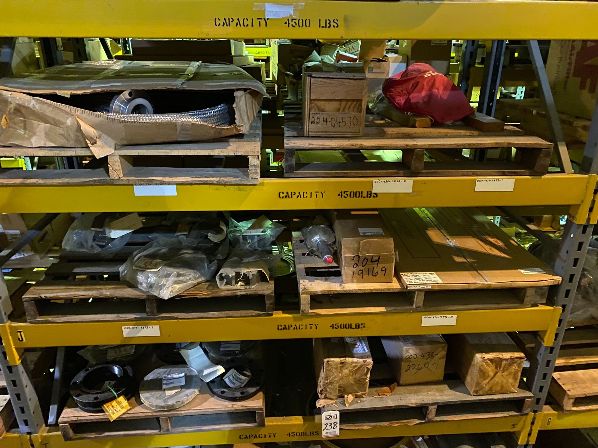 (9) PALLETS OF MAINTENANCE & REPAIR PARTS ON (5) PALLET RACK SHELVES, ALSO (8) SHELVES OF GASKETS ( - Image 2 of 3