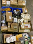 PALLET OF GAGES, VALVES, DIFFERENTIAL TRANSMITTERS & MISC.
