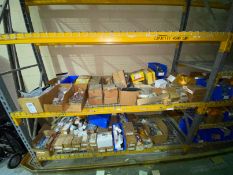 (20) PALLET RACK SHELVES OF PIPE FITTING & MISC. PARTS (NO SHELVING)
