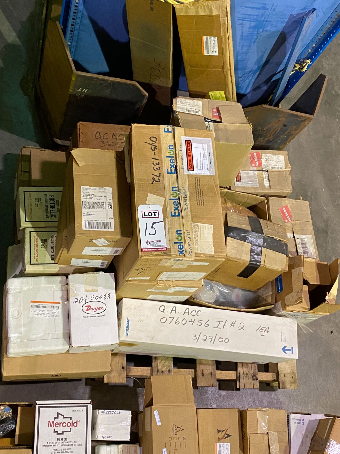 PALLET OF GAGES, VALVES, REGULATORS & MISC.