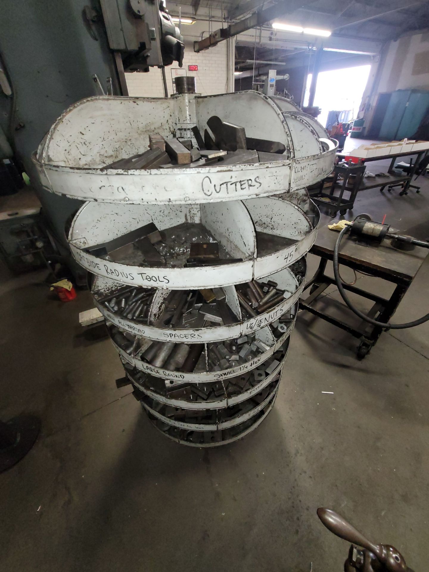 LOT - CAROUSEL PARTS BIN, W/ CONTENTS: HOLD-DOWNS AND TOOLING, AS PICTURED - Image 6 of 6